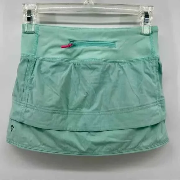 RARE MINT IVIVVA BY LULULEMON SET THE PACE GIRLS SIZE 12 SKIRT SKORT SHORTS - Picture 2 of 4
